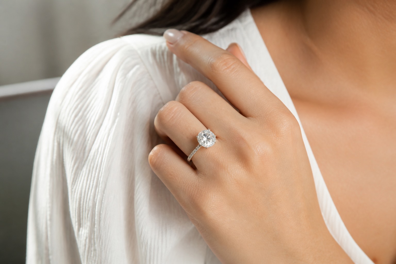 Moissanite ring lifestyle
